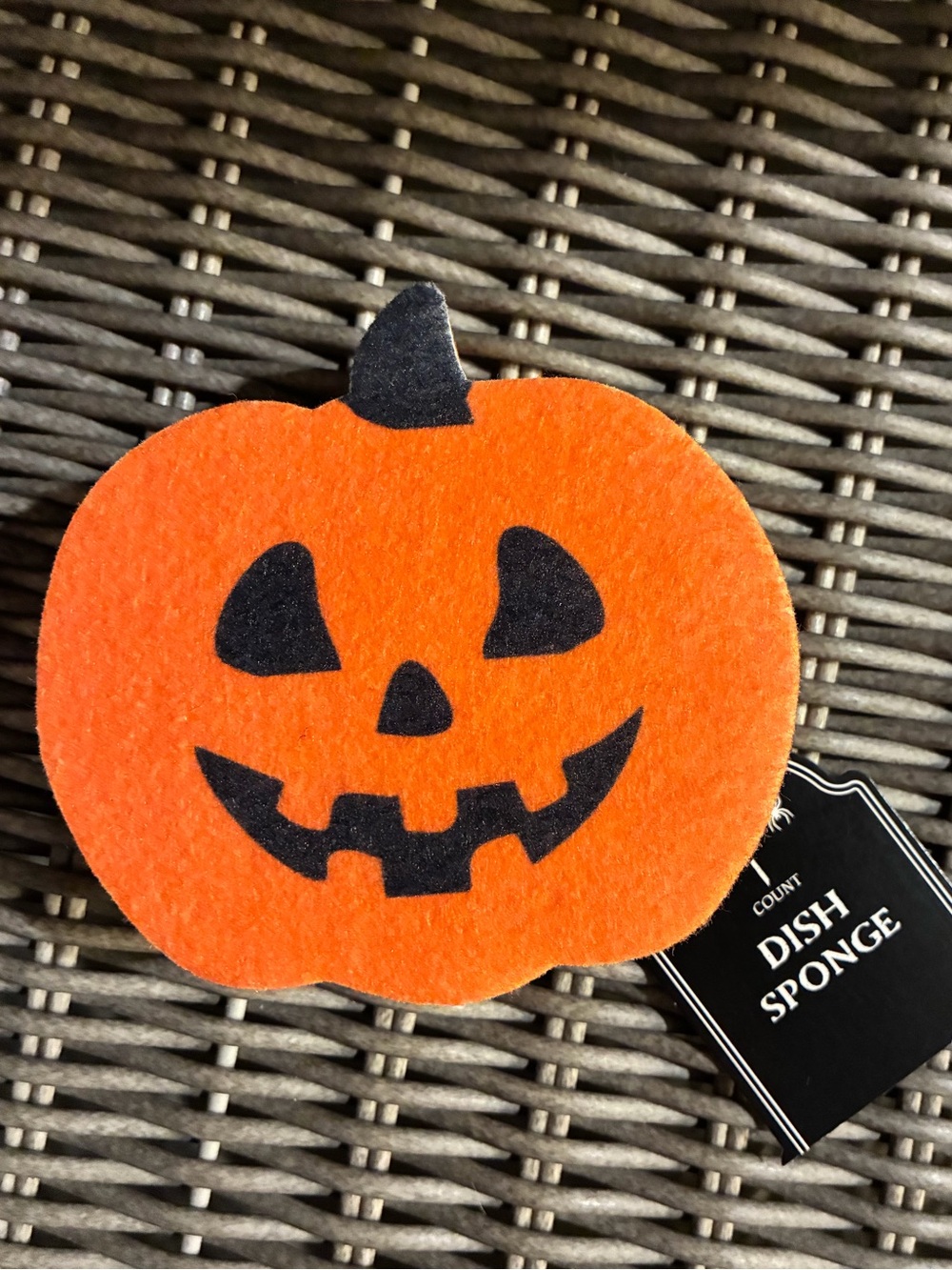 Brand new! Orange Pumpkin Jack-O'-Lantern Dish Sponge/Kitchen Scrubber. NWT.